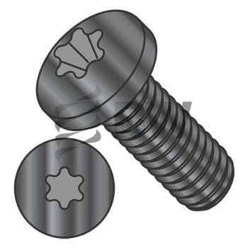 M4-0.7X8  ISO 7045 Metric Six Lobe Drive Pan Machine Screw Class 4.8 Full Thread Black ox, MI48MTPB