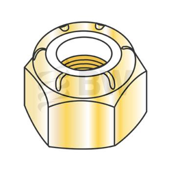 8-32 NM  Nylon Insert Hex Lock Nut Zinc Yellow