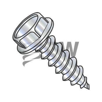 5/16-9 x 3  .428-.437A/F Unslot Indent He x  Washer Self Tap Screw Type A Full Thread ZincBake, 314807AW