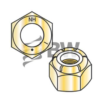 1 1/8-7 N1610  Nylon Insert Hex Locknut NE Hex Standard Height Grade 8 Zinc Yellow