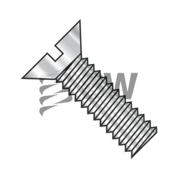 3/8-16 x 1 1/4  Slotted Flat Machine Screw Fully Threaded 18-8 Stainless Steel, 3720MSF188