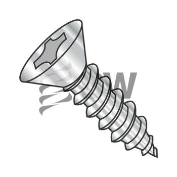 8-18 x 1 3/4  Phillips Flat Self Tapping Screw Type AB Fully Threaded 18-8 Stainless Steel, 0828ABPF188