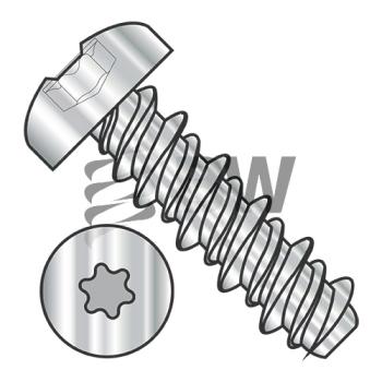 #8-18 x 1 1/4 #6HD Si x  Lobe Pan High Low Screw Fully Threaded 18-8 Stainless Steel, 0820HTP188