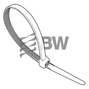 07.6-50LB  Cable Tie Natural Nylon 6/6, 07.6-50TCNT