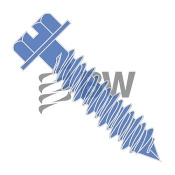3/16  x  4 Slotted He x  Washer Concrete Screw With Drill Bit Blue Perma Seal, 1064CNSW