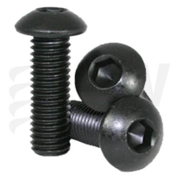 1/4in-28 x 2 1/4in Button Socket Caps Fine Alloy Thermal Black O x ide, 701178