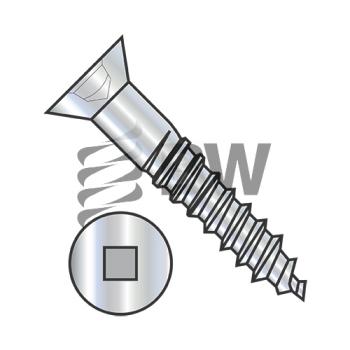 10-13 x 2 3/4  Square Drive Flat Head Full Body Wood Screw 2/3 Thread Zinc, 1044DQF