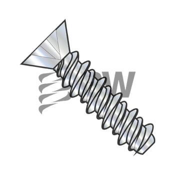 6-19 x 1/2  Phillips Flat High Low Screw Fully Threaded Zinc And Bake, 0608HPF