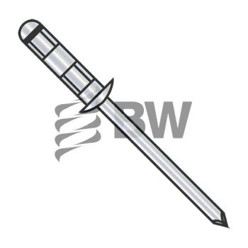 3/16 x .039-.354  Steel Fi x  Dome Rivet Zinc, SF48140D