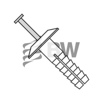 1/4 x 3/4  Two Piece Nylon Anchor Rivet Truss Head White Nylon Steel Pin, 14750PTSWH