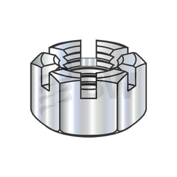 5/16-24  Slotted Hex Nut Zinc
