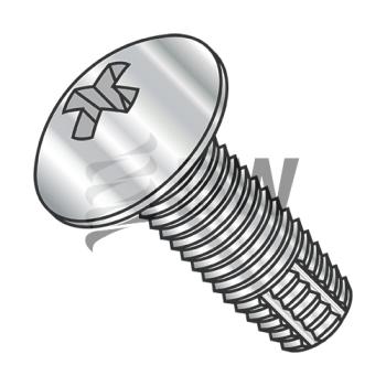 6-32 x 1/2  Phill Full Contour Truss Thread Cutting Screw Type F Fully Threaded 18-8 S/steel, 0608FPT188