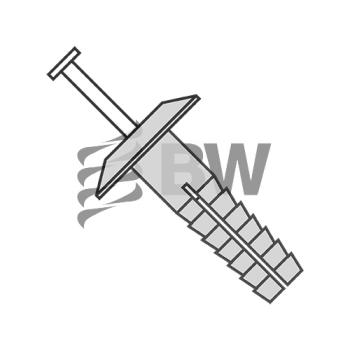 1/4 x 3/4  Two Piece Nylon Anchor Rivet Truss Head Nylon Pin Grey, 14750PTPGY