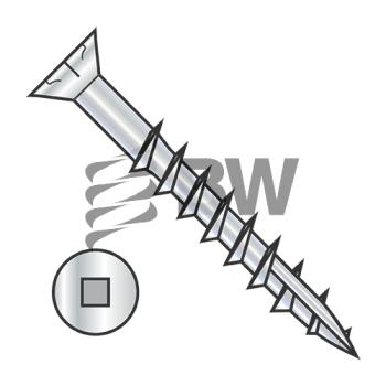 9 x 3  Square Flat Nibs Deck Screw Type 17 2/3 Thread Zinc Bake 1,000HR Salt Spray, 0948DQF17HC