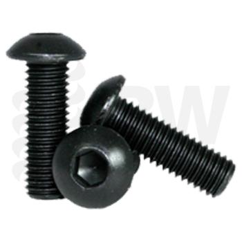 M3-0.50 x 25 MM, (FT)&nbsp;Button Socket Cap Screw Coarse 12.9 Iso 7380 Thermal Black Oxide, 535018