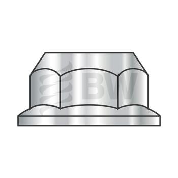 M3-0.5  Din 6923 Metric Hex Flange Nut Non Serrated 316 Stainless Steel, M3D6923316