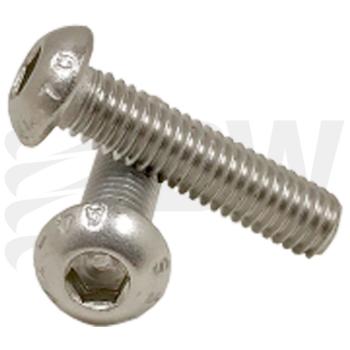 M5-0.80 x 30 MM, (FT) Button Socket Caps Coarse Stain A4 (316), 861060