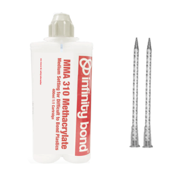 400ml INFINITY MMA-310 High-Performance Methacrylate Adhesive - 10 Minute Open Time (Black), INFINITY MMA-310-400ML-BLK