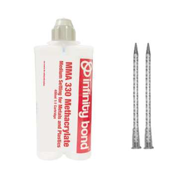 400ml INFINITY MMA-330 High-Performance Methacrylate Adhesive - 20 Minute Open Time (Black), INFINITY MMA-330-400ML-BLK